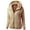 Brown, variant on jsaierl Women Hooded Fleece Fuzzy Coat Winter Warm Full Zipper Jacket Coat Plush Coat Outwear