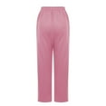 thumbnail image 5 of UP TO 50% OFF Toonshare Casual Womens Pants Plus Size Women's Casual Fashion Solid Color Drawstring Elastic Waist Straight-Leg Long Pants Pink S, 5 of 7