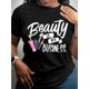 thumbnail image 1 of Camiseta con estampado gráfico, manga corta, cuello redondo, informal, para mujer, primavera y verano. Ideal para adultos, hombres, mujeres, adolescentes, jóvenes y tiempo libre., 1 of 6