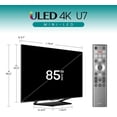thumbnail image 2 of Restored Hisense 85-Inch Class U7 Series Mini-LED Pro ULED 4K UHD Google Smart TV (85U7N) - QLED Quantum Dot Color, Dolby Vision, Native 144Hz, Up to 1500-Nit, Full Array Local Dimming, Motion Rate 480, 2 of 8
