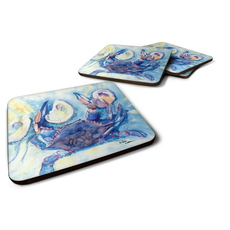 

Carolines Treasures 8042-FC Set of 4 Crab Foam Coasters 3 1/2 x 3 1/2 multicolor