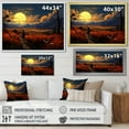 thumbnail image 4 of Designart "Sunset Silhouette Pathway Perspectives II" Landscapes Framed Wall Art - Country Yellow Landscape Modern Bedroom Framed Canvas Wall Art, 4 of 6