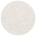 thumbnail image 2 of Well Woven Madison Shag Round Solid Area Rugs, Off-White, 2 of 2