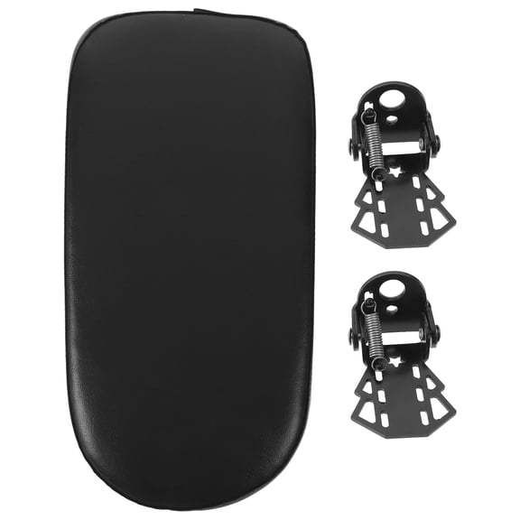 BESTYASH 1Set Sturdy Black Rear Foot Pegs and Cushion for Bike Passenger Support