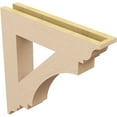 thumbnail image 5 of Ekena Millwork 3 1/2"W x 20"D x 20"H Imperial Traditional Rough Cedar Woodgrain TimberThane Bracket, Primed Tan, 5 of 7