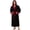 Black/Dark Red, variant on VULCANODON Mens Big and Tall Robe with Hooded, Full Length Thickened Plush Bathrobe (Burgundy, 2XL/3XL)