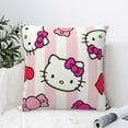 thumbnail image 6 of Hello Kitty Pillow Cover, Square Throw Pillow Cases For Couch Sofa Bed Living Room,Home Decorative, 20"X20", 6 of 9