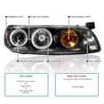thumbnail image 3 of Spec-D Tuning Black Housing Clear Lens 1PC LED Halo Projector Headlights + Corner Lights Compatible with 1997-2003 Pontiac Grand Prix, Left + Right Pair Headlamps Assembly, 3 of 5