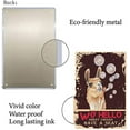 thumbnail image 3 of 1pc Funny Bathroom Quote Metal Tin Sign Vintage Why Hello Sweet Cheek Alpaca Tin Sign for Bathroom Kitchen, 3 of 7