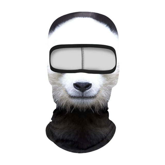Visage de Ski Animal 3D avec Oreilles pour Festivals de Musique Raves Fête de Ski Activités Extérieures Couvre-Bottes de Ski