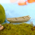 thumbnail image 2 of Miniature Boat Figure Mini Retro Fishing Boat Boat Figurine Rustic Boat Ornaments Miniature Scenery Props for DIY Fairy Garden Bonsai Dollhouse Beach Decoration, 2 of 4