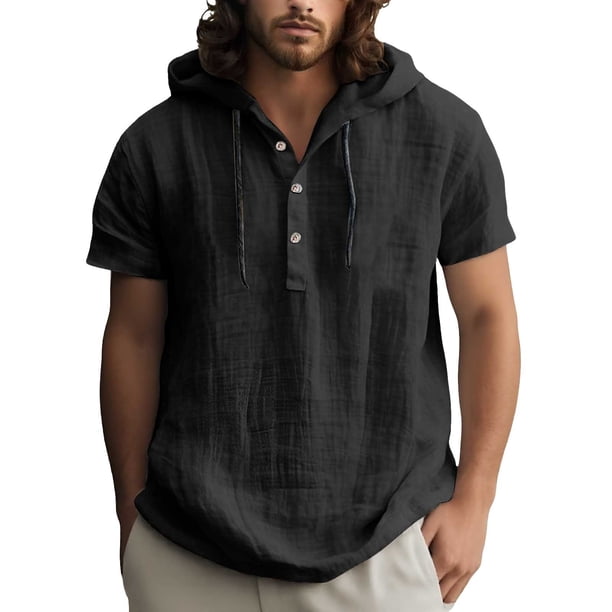Playeras Casuales Para Hombre Camisa Informal De Verano A Rayas Estampada De Manga Corta Con Cuello Vuelto
