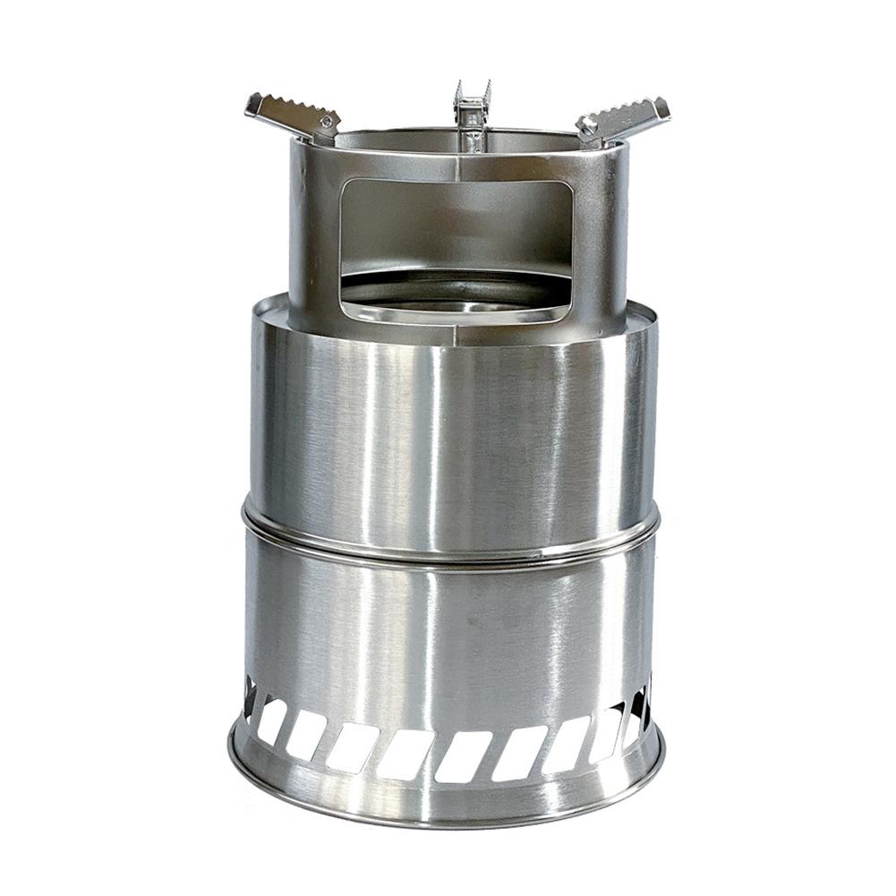Poêle à Bois Pliable En Acier Inoxydable - 10x10x12.7 Cm - Pour Camping, Randonnée, Survivalisme - Léger 178g