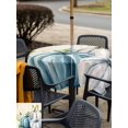 thumbnail image 4 of Outdoor Tablecloth with Umbrella Hole and Zipper, Thanksgiving Pumpkin Square Table Cloth 54x54 Inch Waterproof Tablecloth, Rustic Vintage Leaves Flower Plants Picnic Table Cover for Patio Camping, 4 of 7