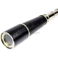 thumbnail image 2 of Deluxe Nautical Pirate Boat Brass Spyglass with Functional Optical Zooms & Genuine Rosewood Storing Case Anchor Emblem Inlaid | Nagina International (32 Inches, Nickle Plated), 2 of 4