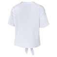 thumbnail image 3 of Women's WEAR by Erin Andrews White Washington Huskies Striped Front Knot Cropped T-Shirt, 3 of 3