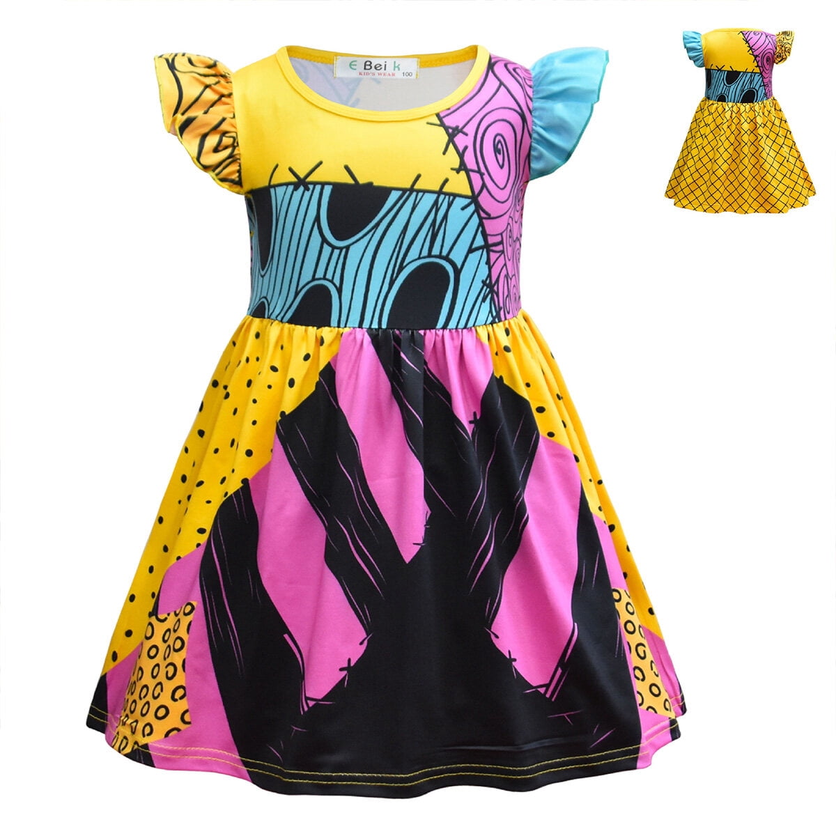 Halloween - The Night Before Christmas Little Girls' Dresses Masquerade Party Performance Skirt Sally Cosplay