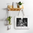 thumbnail image 5 of Yiaed Vintage Black white Plant skull Print Fluffy Shoulder Bag Plush Bags Women Ladies Tote Bag Fluffy White Furry Purse Handbag for Autumn and Winter, 5 of 7