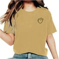 thumbnail image 2 of Summer Savings! Ahuyic Women's Loose Plus Size Short-Sleeved Top,Summer Casual Daily Clothes For Women,Womens Work Tops Girls Short Sleeve Out Blouse Funny Print Shirt T-Shirt Tops, 2 of 5