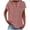 A-Red388, variant on XIAOCHA Womens V Neck Henley Blouse Short Sleeve Roll Curved Hem Loose Daily Top