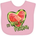 thumbnail image 3 of Inktastic I'm One in a Melon Watermelon Heart Boys or Girls Baby Bib, 3 of 4