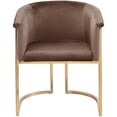 thumbnail image 4 of Meridian Furniture Tierra Brown Velvet Dining Chair, 4 of 8