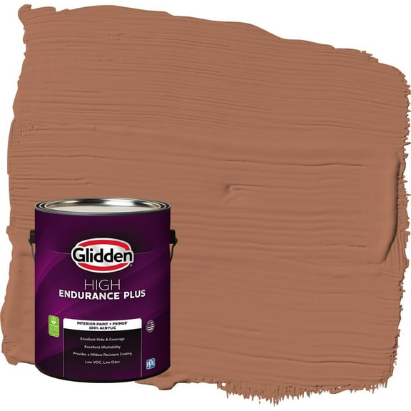 Glidden HEP Nutmeg / Brown Flat Interior Paint with Primer, 1 Gallon