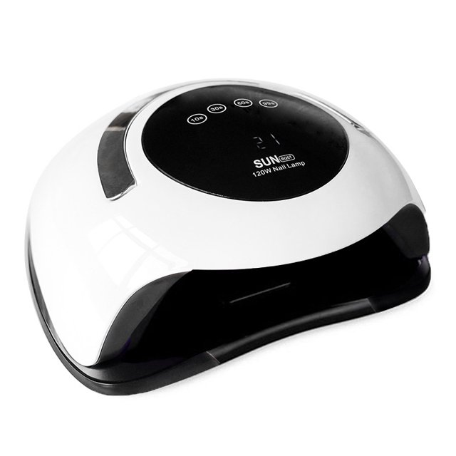 Lámpara de uñas 120w, lámpara de uñas LED ultravioleta, esmalte de uñas de gel, secadora de uñas, esmalte de uñas de gel con 4 Ajustes de cronómetro, lámpara de gel solidificada portátil más rápida