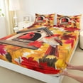 thumbnail image 3 of Manfei Christmas Cardinal Bird Full Size Sheets,Hello Fall Maple Bed Sheets,Happy New Year Sheet Sets For Children,Super Cozy Room Decor,4-Piece, 3 of 7