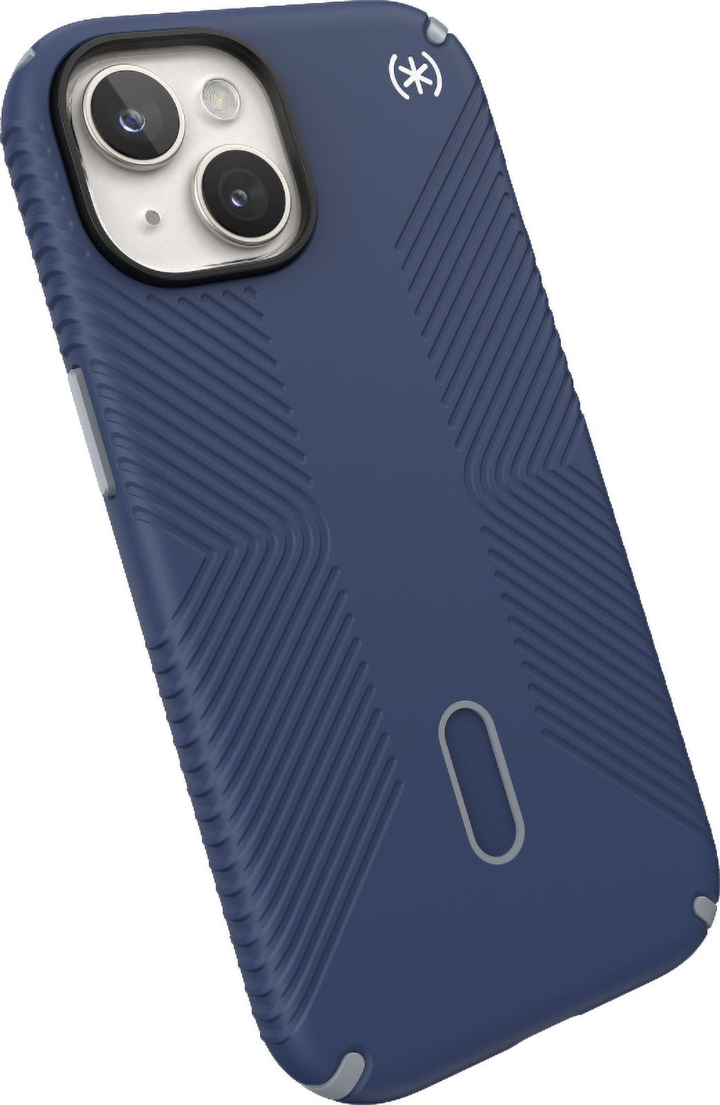 Speck iPhone 15 Case-Presidio2 Grip-ClickLock-MagSafe-6.1 Inch Phone Case-Coastal Blue/Dust Grey/White