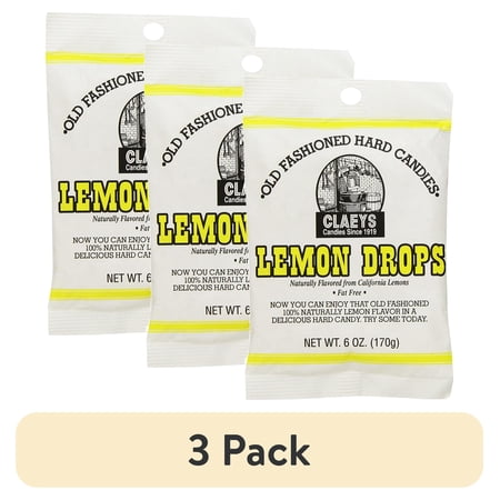 (6 pack) Claeys Old Fashioned Lemon Hard Candy 6 oz