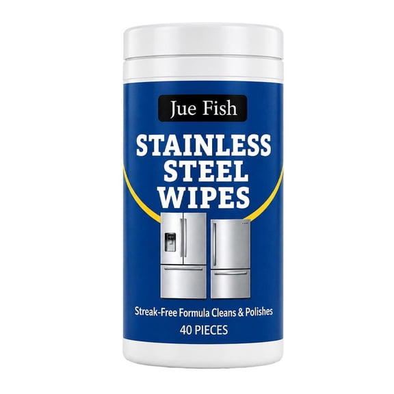 Canister Of Stainless Steel Wipes (40 Count), Streak Free Shine, Gentle Five Ingredient Formula, Quick Kitchen Cleanup