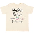 thumbnail image 3 of Inktastic My Big Sister Loves Me- Heart Boys or Girls Toddler T-Shirt, 3 of 5