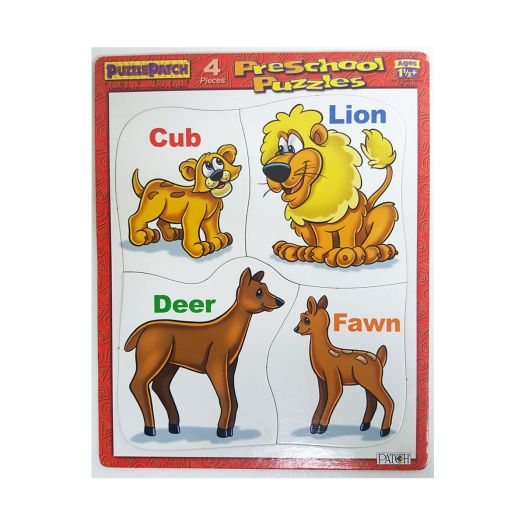 Puzzle Patch Preschool Frame Tray Puzzle 4 Piece Animals