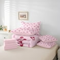 thumbnail image 5 of Feelyou Blue Cartoon Cherry Bedding Comforter Set 7pcs, Kawaii Ribbon Bowknot Queen Bedding Sets, Princess Bow-tie Theme Reversible Queen Sheet Sets, Super Cozy Room Decor, 5 of 7