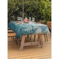 thumbnail image 3 of Outdoor Tablecloth with Umbrella Hole for Patio/Picnic/Party/Camping, Turquoise Jellyfish Coastal Waterproof Table Cloth Rectangle Table Cover Washable, Summer Ocean Seaweed Vintage (60"x 84"), 3 of 8