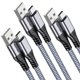 thumbnail image 1 of Cable USB C a USB A 3.1A Trenzado de Nailon Rápido Compatible iPhone Samsung Pixel, 1 of 9