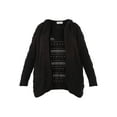 thumbnail image 5 of No Boundaries Hooded Cocoon Cardigan, Midweight, Women's & Women's Plus, 5 of 5