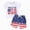 R415-White, variant on NOLDARES Baby Toddler Boy Independence Day Outfit Short Sleeve T-Shirt and Elastic Waist Shorts with Pockets Patriotic Flag Print 2Pcs Summer(Sky Blue,2-3 Y)