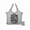 Gray, variant on IVILLAGE A FAMILY Foldable Reusable Grocery Bags, Washable Polyester Shopping Tote with Pouch, Holds 26lbs (12kg), Eco-Friendly "Plastic Is Over"  Color- RED
