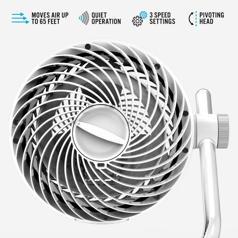 Pivot5 7.23in 3-Speeds Rotating Whole Room Air Circulator