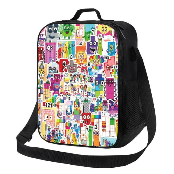 Number Block Lunch Bag Lunch Box Multi Function Reusable Lightweight Lunch Bag Tote Box Adults Gifts