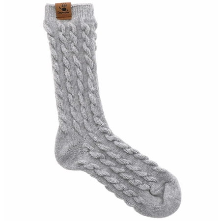 Bearpaw Chunky Cable Crew Sock | BP5149CHKGY2 Grey