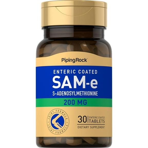SAM-e 200mg | 30 Tablets | Joint Formula Supplement | S-AdenosylMethionine | By Piping Rock