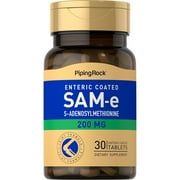 SAM-e 200mg | 30 Tablets | Joint Formula Supplement | S-AdenosylMethionine | By Piping Rock