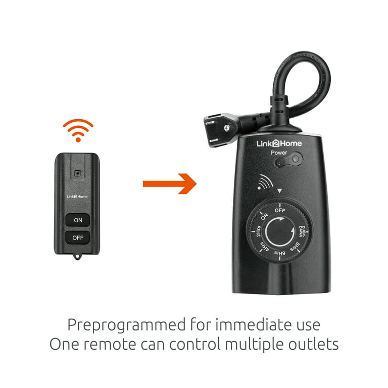 Link2Home Outdoor Weatherproof Wireless Remote Control Outlet