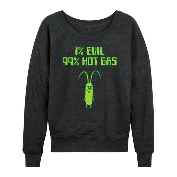 SpongeBob SquarePants - Plankton One Percent Evil - Women's Lightweight French Terry Long Sleeve Shirt