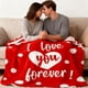 thumbnail image 4 of Manta de franela para San Valentín | Suave y cálida manta de poliéster | Funda de siesta con estampado digital | Multicolor 130 x 90 cm | Manta ligera y transpirable para sofá cama y hombros, 4 of 6