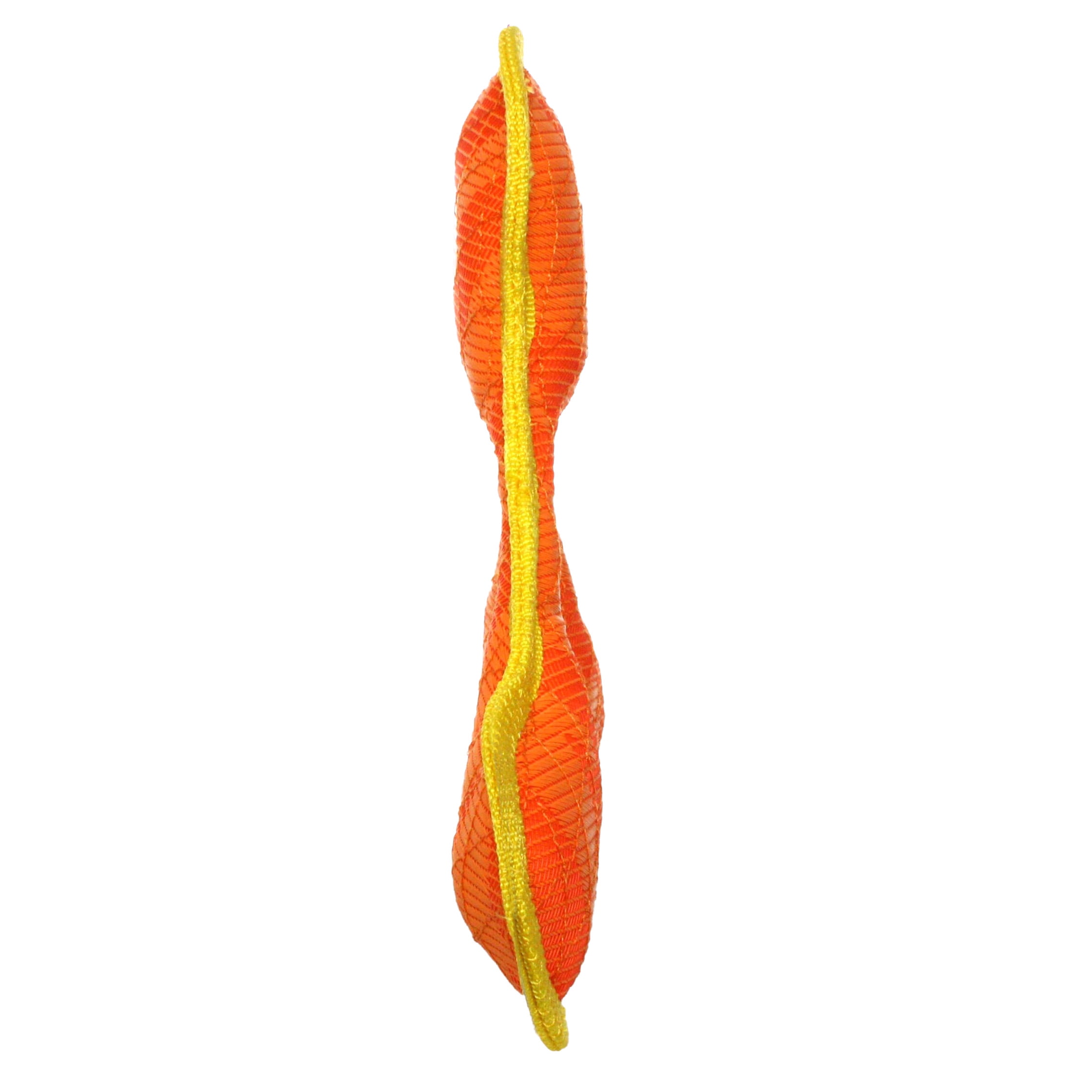 DuraForce TriangleRing Tiger Orange-Yellow Durable Woven Mesh Fiber Squeaky Dog Toy
