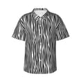thumbnail image 2 of Yiaed Zebra Skin Print Hawaiian Shirt for Men Short Sleeve Button Down Shirts Beach Shirts for Men-Large, 2 of 5